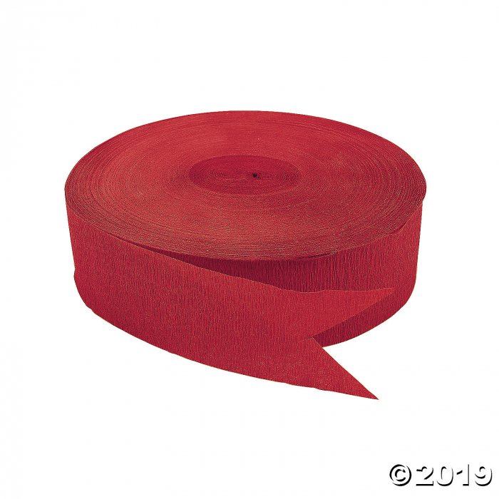 Red Jumbo Paper Streamers (500 ft)