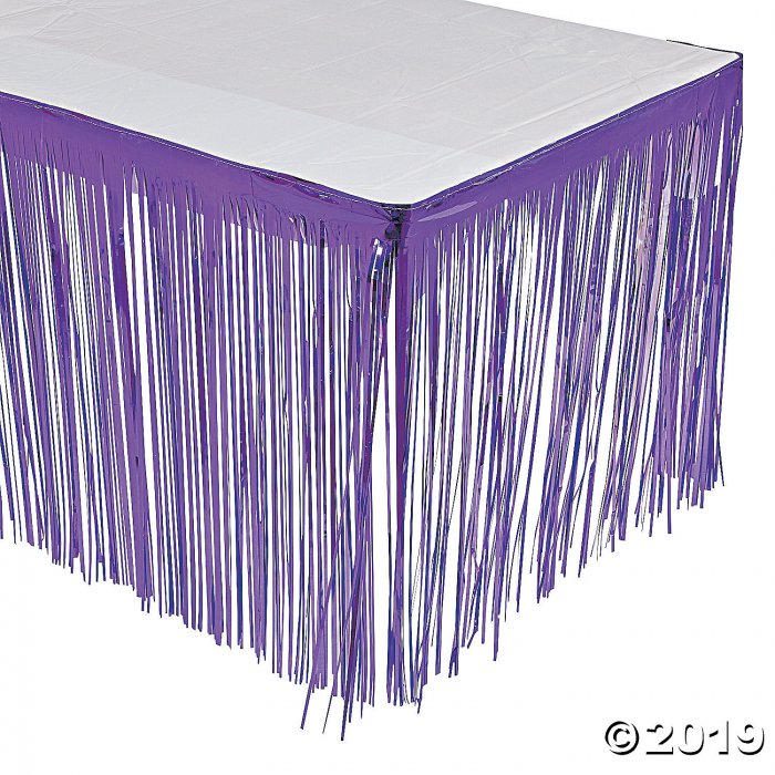 Purple Fringe Table Skirt (1 Piece(s))