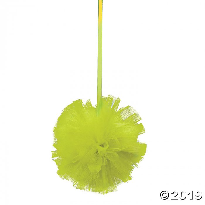Lime Green Tulle Pom-Pom Decorations (1 Set(s))