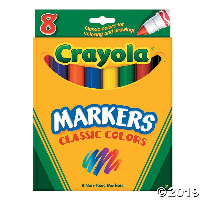 8-Color Classic Colors Crayola® Cone Tip Markers (1 Set(s))