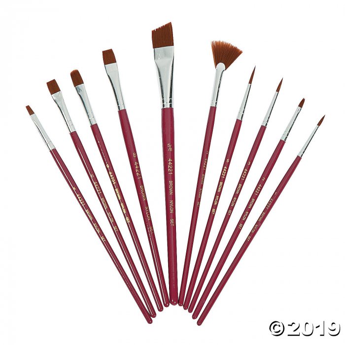Plaid® Brown Nylon Paint Brushes (10 Piece(s))