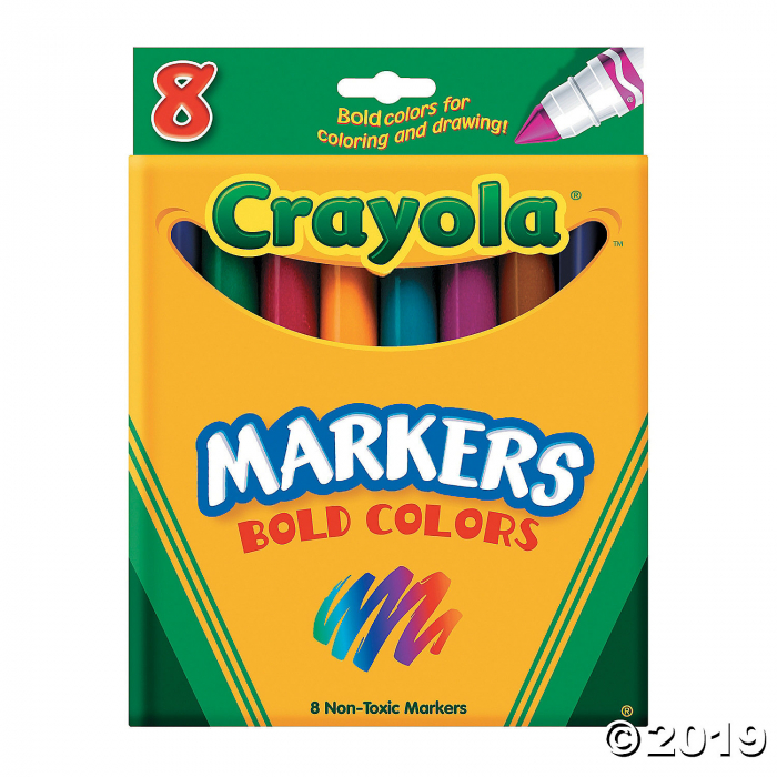 8-Color Bold Crayola® Bold Colors Cone Tip Markers (1 Set(s))