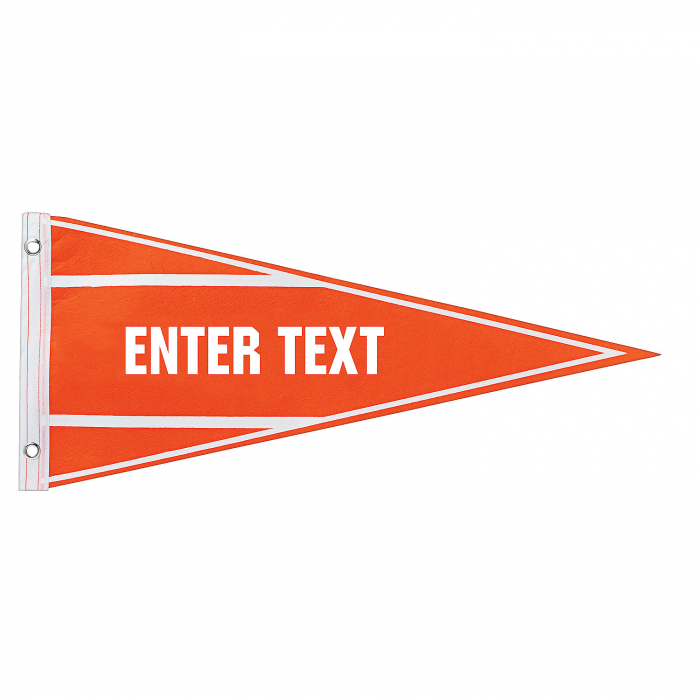 Personalized Orange Pennant Banner (1 Piece(s))