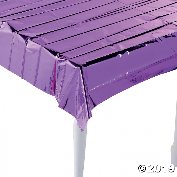 Metallic Purple Foil Tablecloth (1 Piece(s))