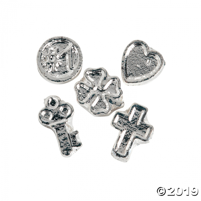 Silvertone Fun Floating Charm Assortment (5 Piece(s))