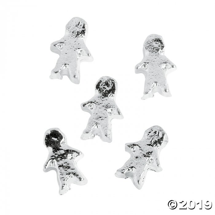 Silvertone Boy Floating Charms - 5mm (5 Piece(s))