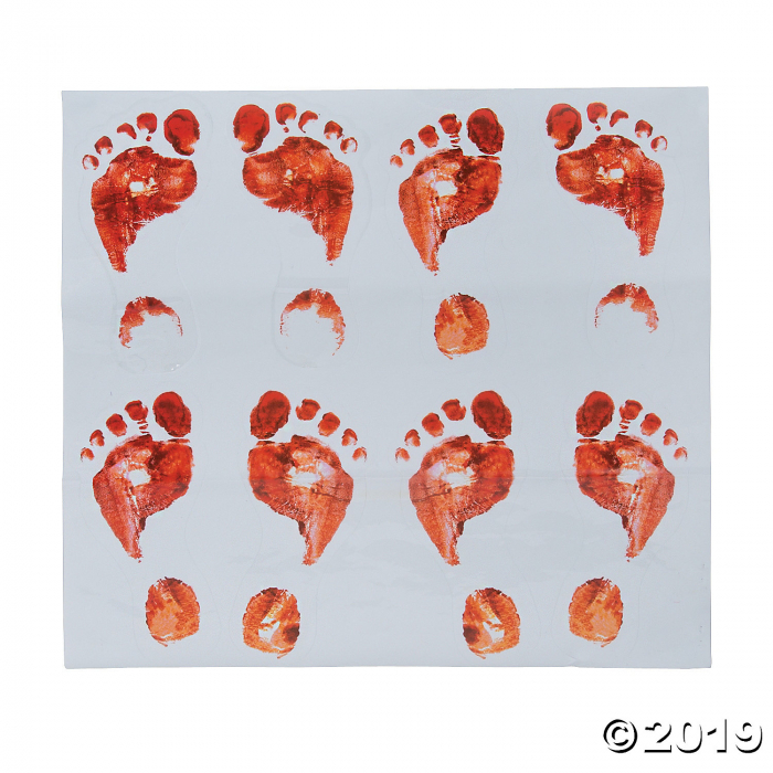 Bloody Footprints Halloween Floor Decals (1 Roll(s))