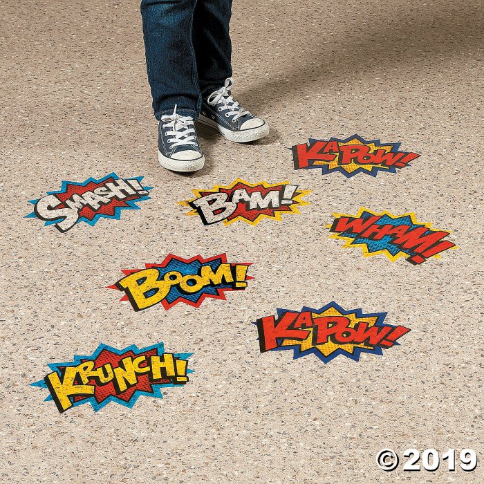 Superhero Floor Decals (1 Unit(s))