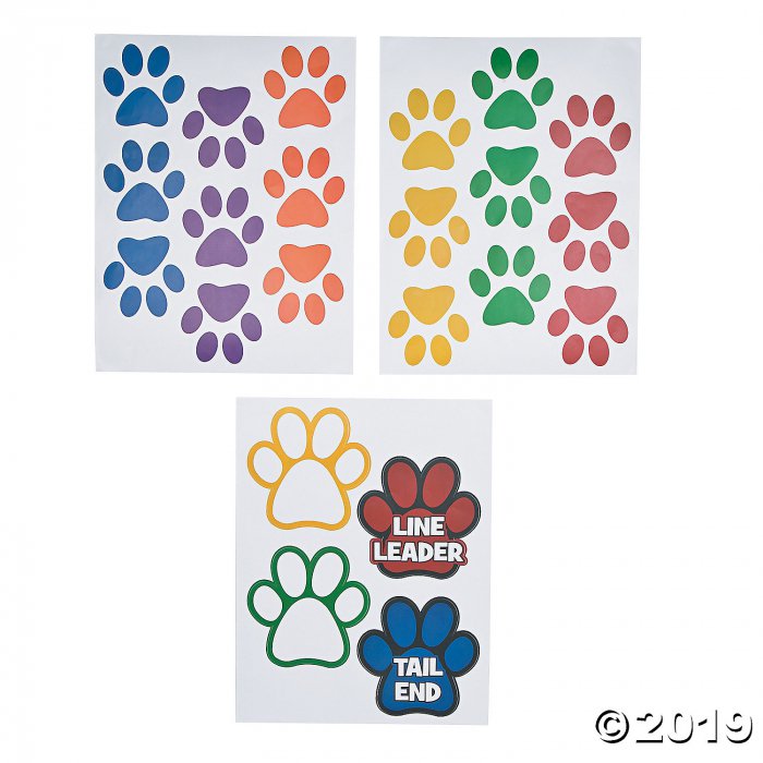 Classroom Paw-Shaped Floor Clings (22 Piece(s))
