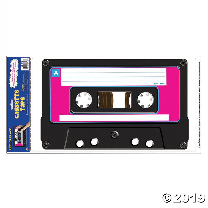 Awesome 80s Cassette Tape Wall Cling (1 Piece(s))