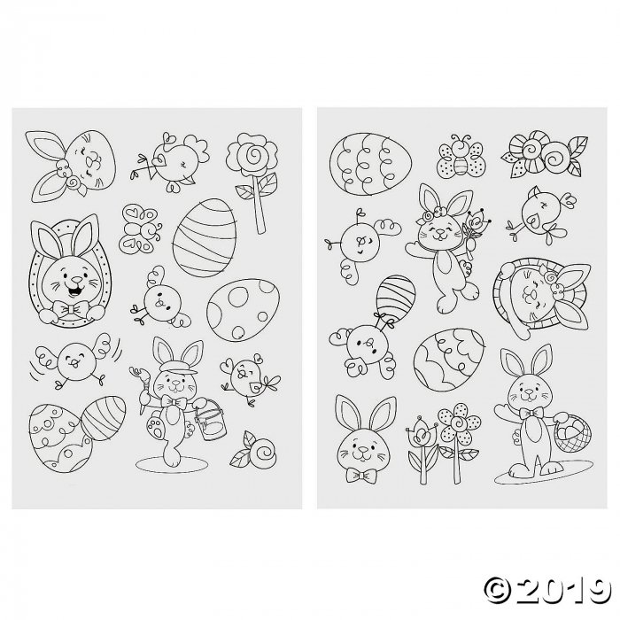 Color Your Own Easter Window Clings (24 Piece(s))