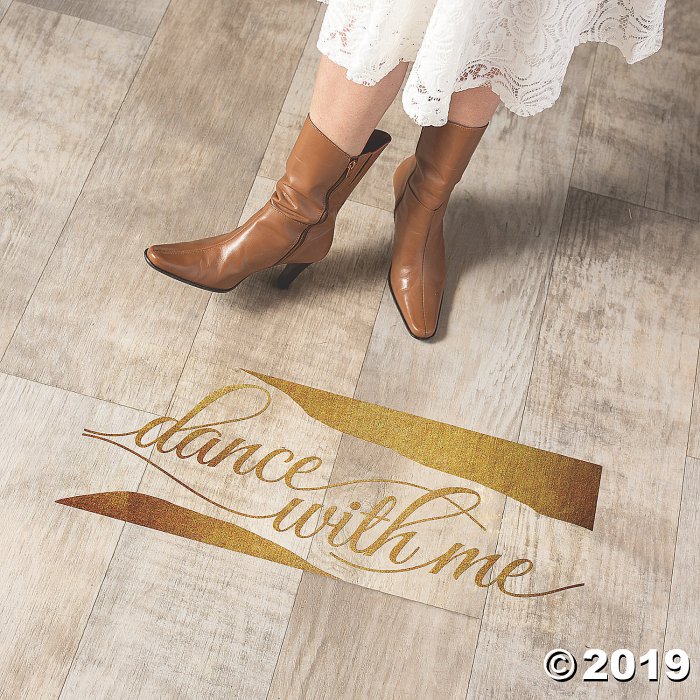 Gold Dance With Me Floor Cling (1 Piece(s))