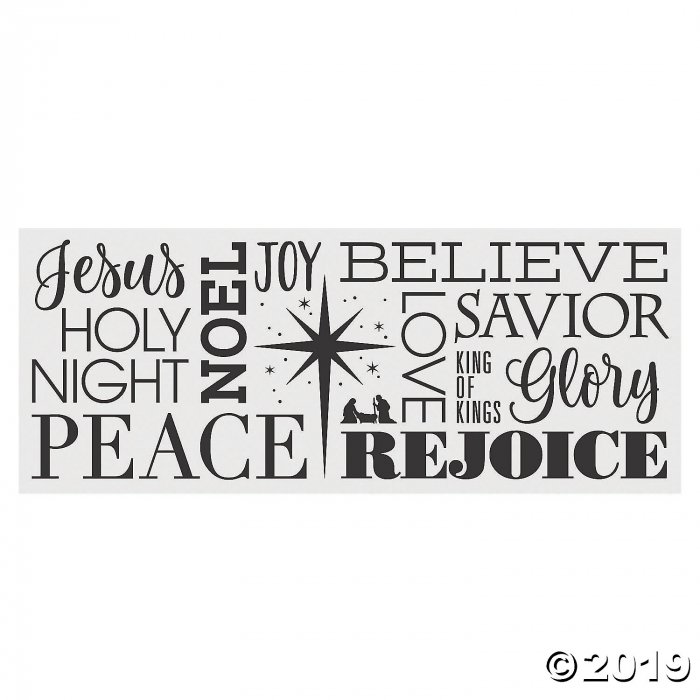 Religious Christmas Window Cling (1 Piece(s))
