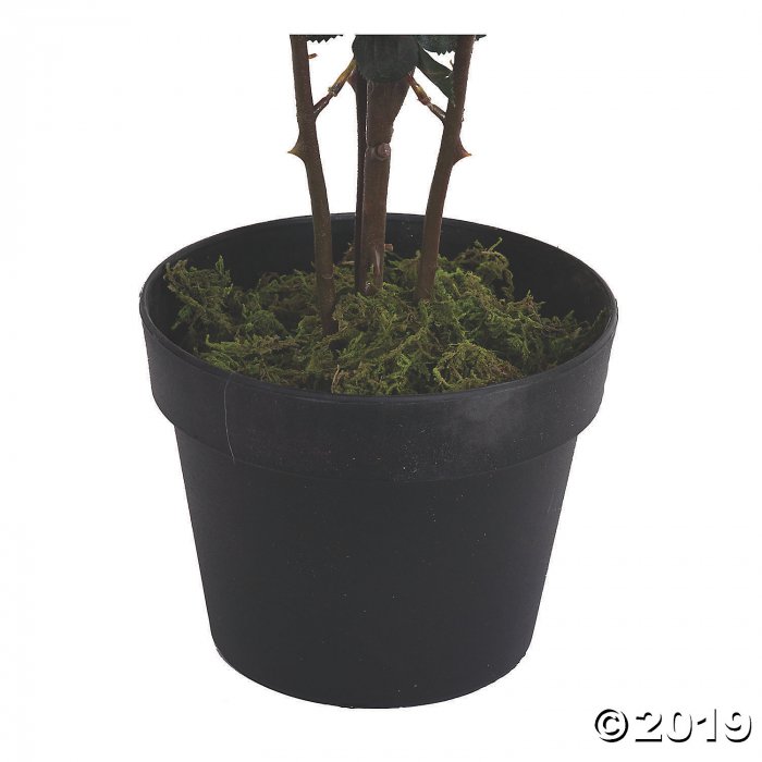 Vickerman 45" Artificial White Rose Plant in Pot (1 Piece(s))