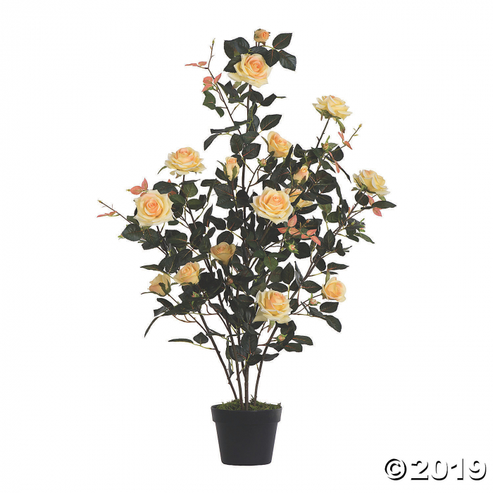 Vickerman 45" Artificial Yellow Rose Plant in Pot (1 Piece(s))