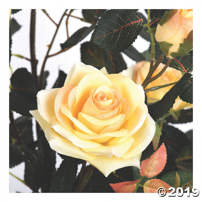 Vickerman 45" Artificial Yellow Rose Plant in Pot (1 Piece(s))