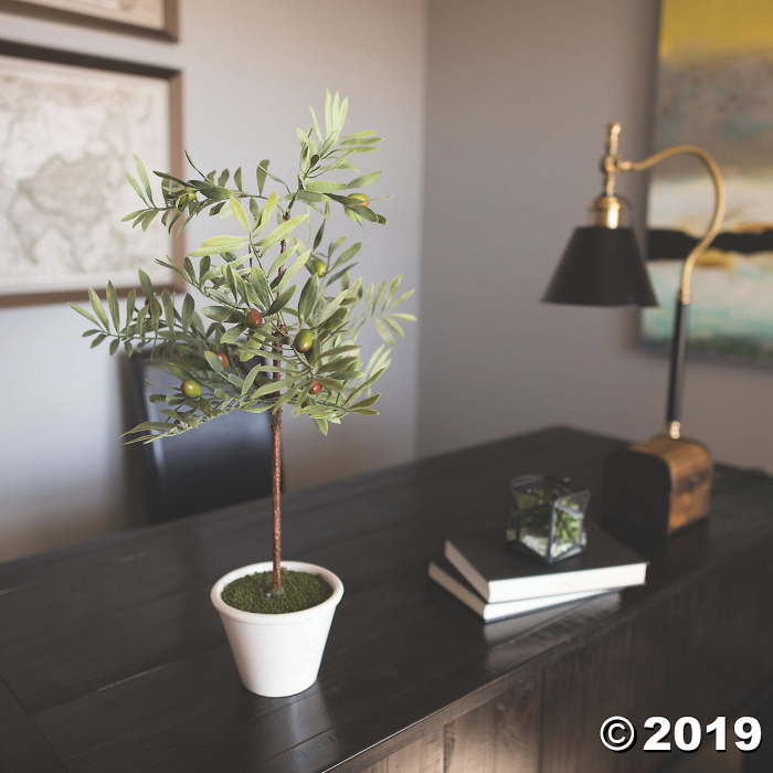 Vickerman 27" Artificial Green Olive Hill Tree (1 Piece(s