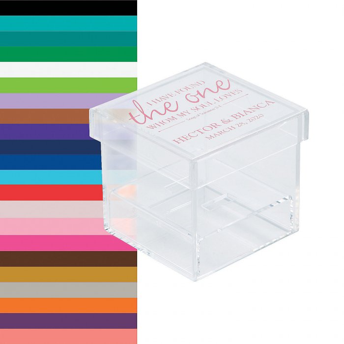 Personalized The One Clear Ring Box (1 Piece(s))