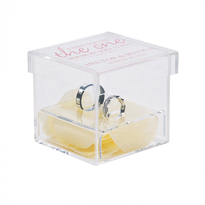 Personalized The One Clear Ring Box (1 Piece(s))