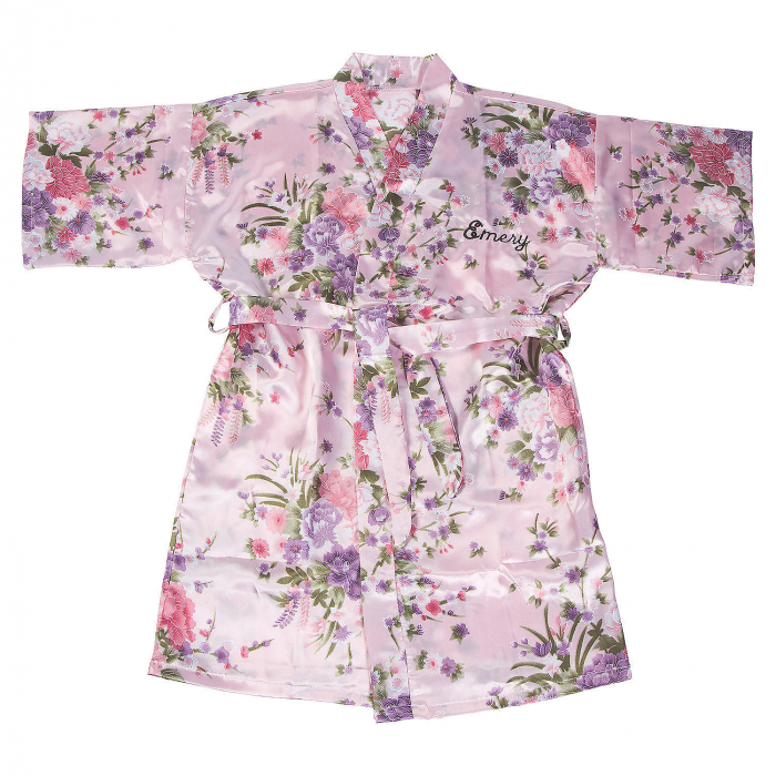 Personalized Child's Flower Girl Pink Floral Robe (1 Piece(s))