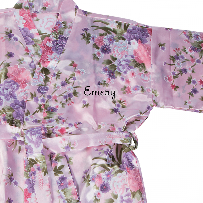 Personalized Child's Flower Girl Pink Floral Robe (1 Piece(s))