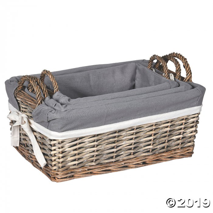 Vickerman 6-7.5" Willow Basket Fabric Liner - 3/pk (1 Set(s))