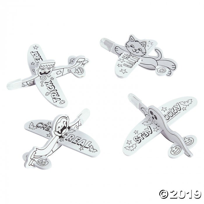 Color Your Own Mini Halloween Gliders (48 Piece(s))
