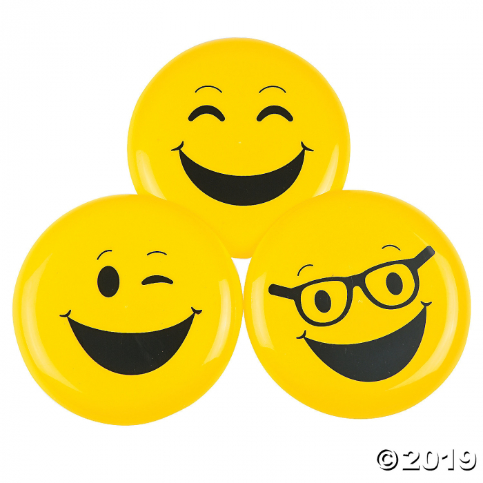 Emoji Mini Flying Discs (Per Dozen)