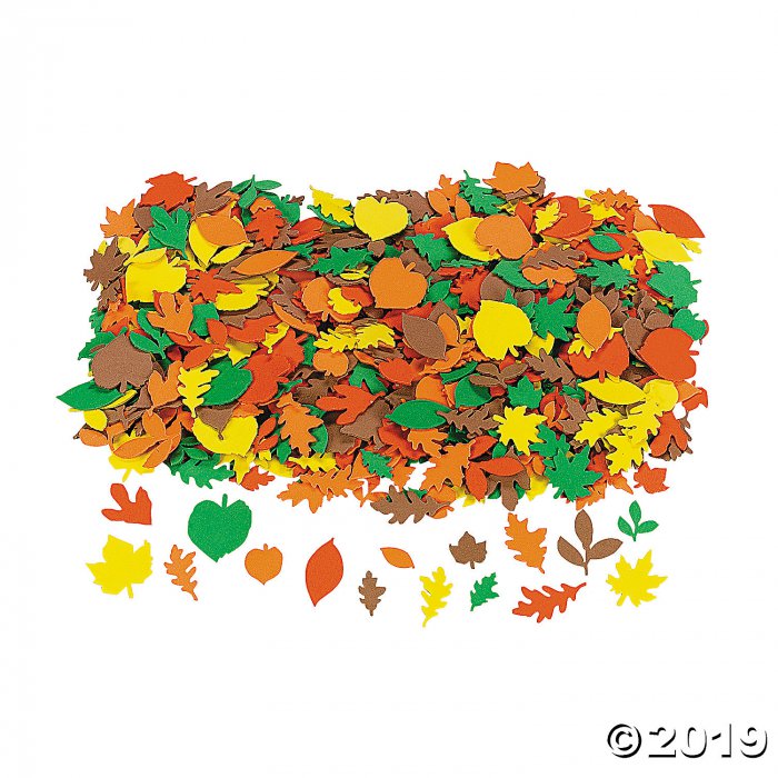 Fabulous Foam Self-Adhesive Fall Leaf Stickers (500 Piece(s))