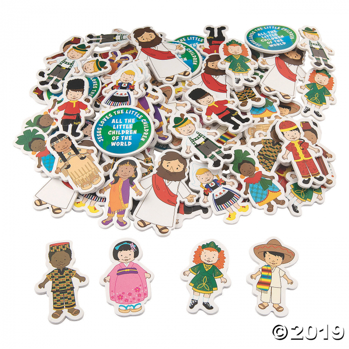 Jesus & Children Self-Adhesive Foam Shapes (72 Piece(s))
