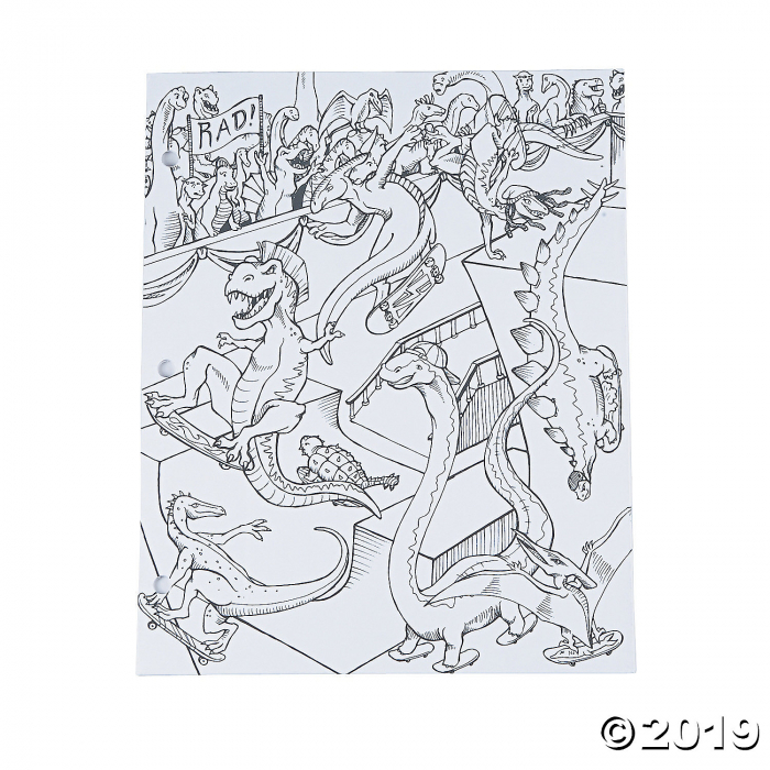 American Crafts Adult Coloring Dinosaur Pocket Folders (1 Piece(s))