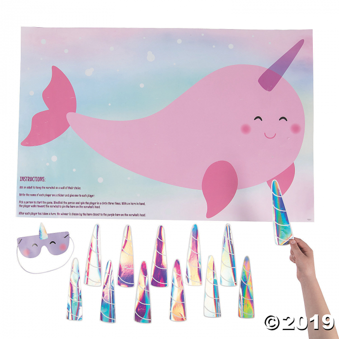 Pin the Horn on the Narwhal Party Game (1 Set(s))