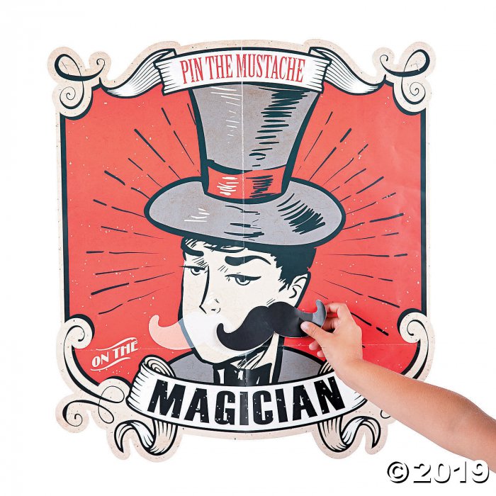 Pin the Mustache on the Magician Party Game (1 Set(s))