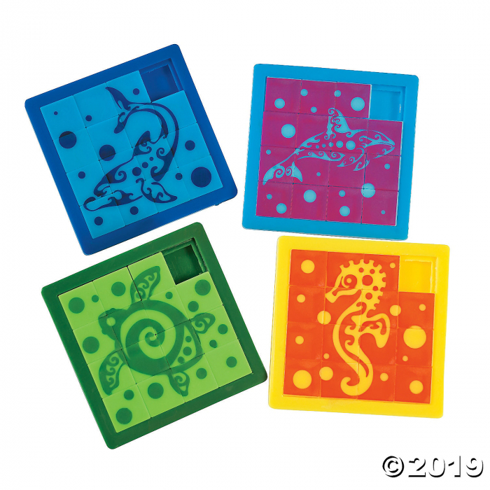 Tropical Tribal Slide Puzzles (Per Dozen)