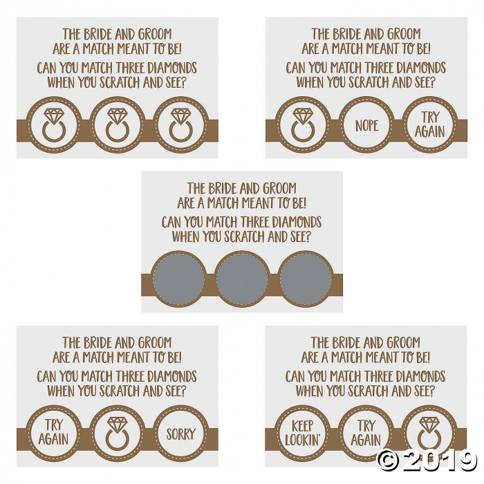 Scratch 'n Win Bridal Shower Game (Per Dozen)