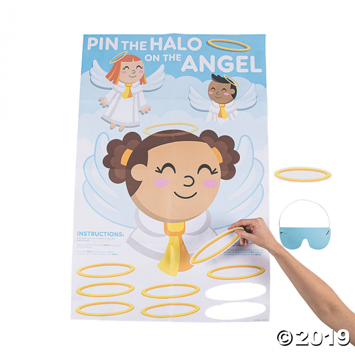 Pin the Halo on the Angel Party Game (1 Set(s))