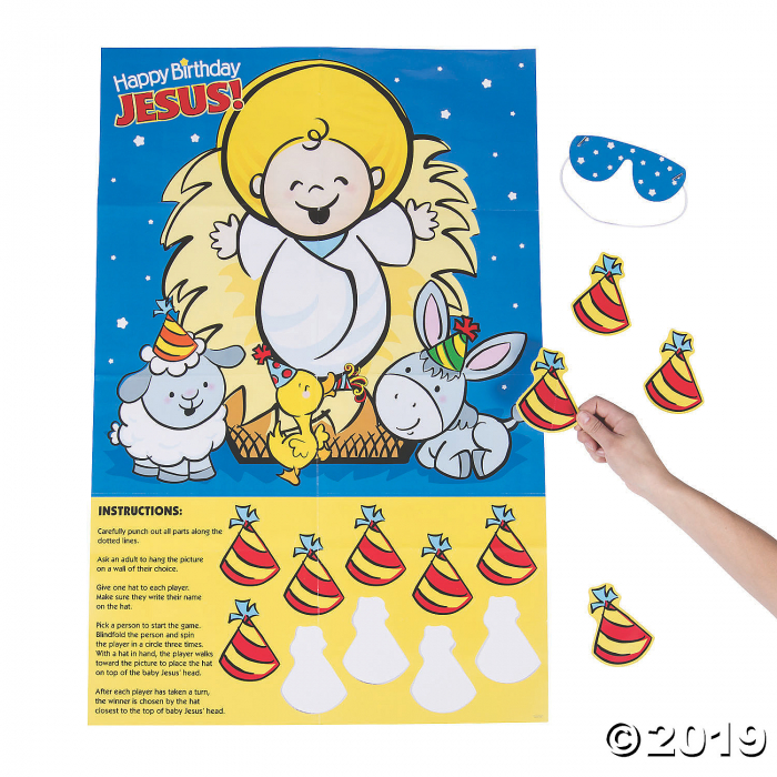 Pin the Party Hat on Baby Jesus Party Game (1 Set(s))