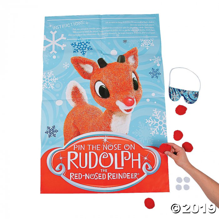 Pin The Nose On Rudolph The Red Nosed Reindeer® Party Game 1 Sets