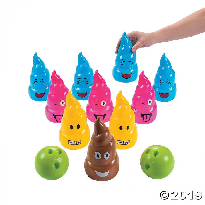 Poop Emoji Bowling Set (1 Set(s))