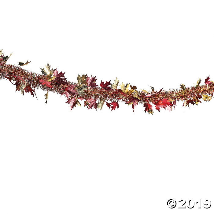 Fall Leaves Tinsel Garland