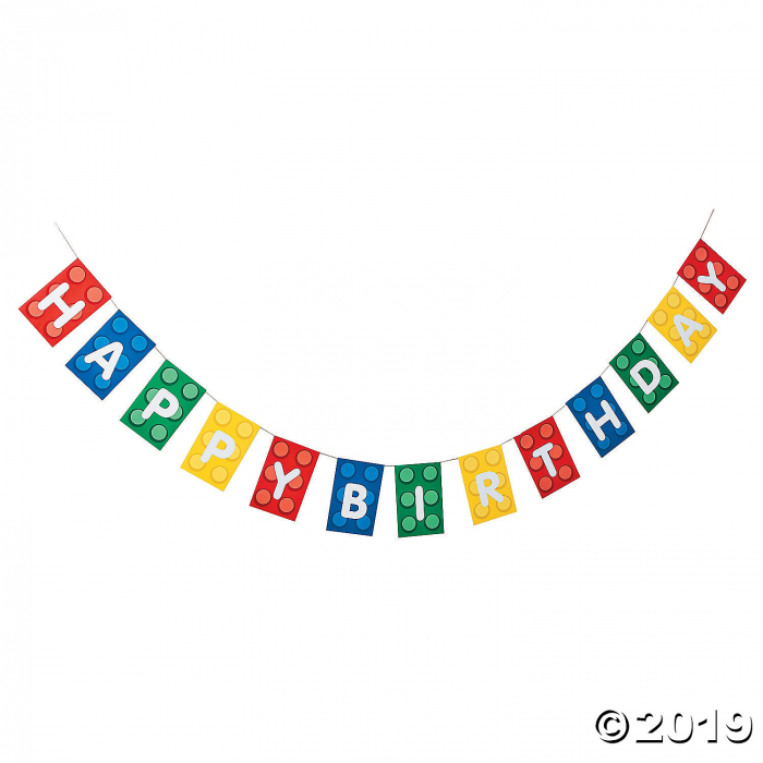 Color Brick Party Pennant Garland (1 Piece(s))