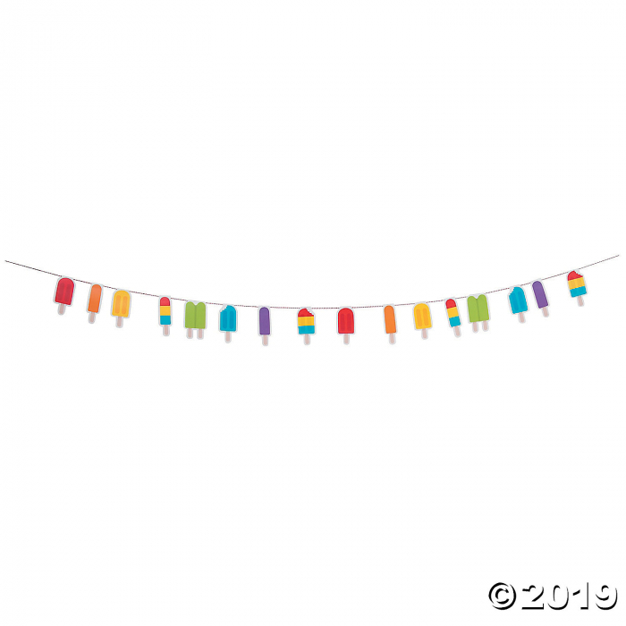 Ice Pop Party Garland with Glitter (1 Piece(s))