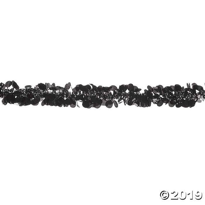 Black Tinsel Garland (1 Piece(s))