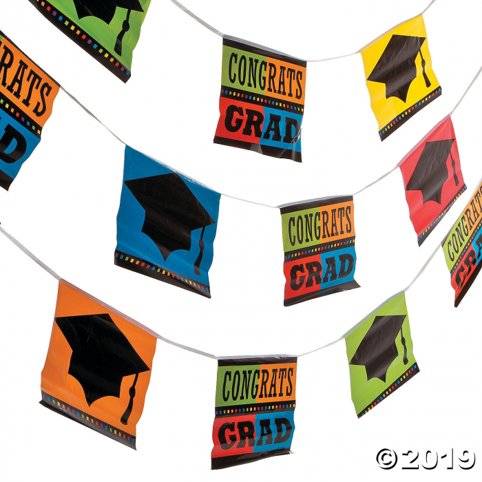 Graduation Flag Garland (1 Piece(s))