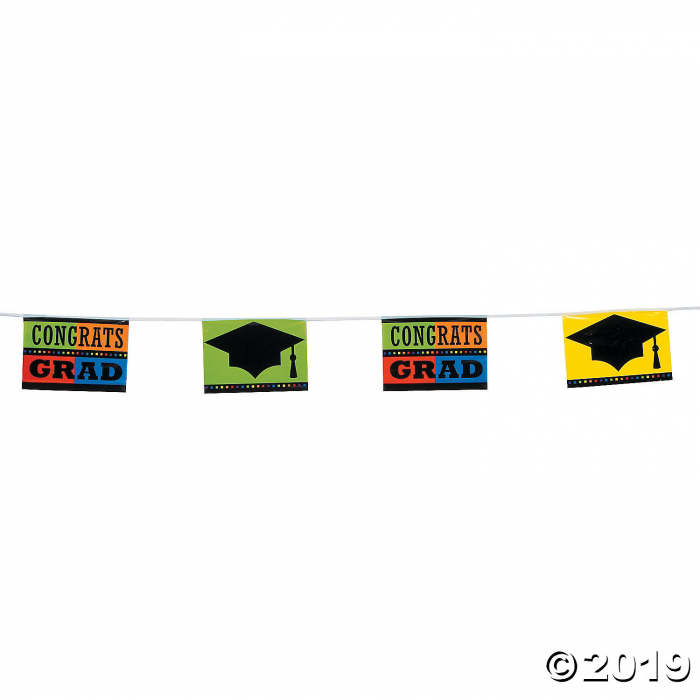 Graduation Flag Garland (1 Piece(s))