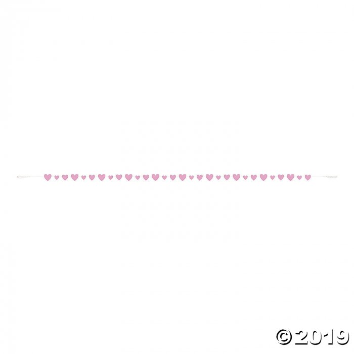 Pink Hearts Baby Shower Cutout Garland (1 Piece(s))