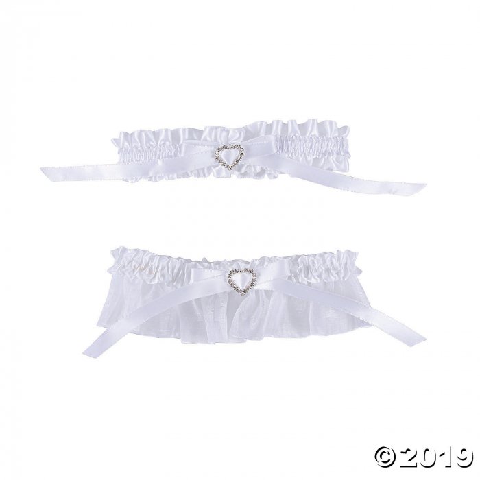 Rhinestone Heart Bridal Garter Toss Set (1 Set(s))