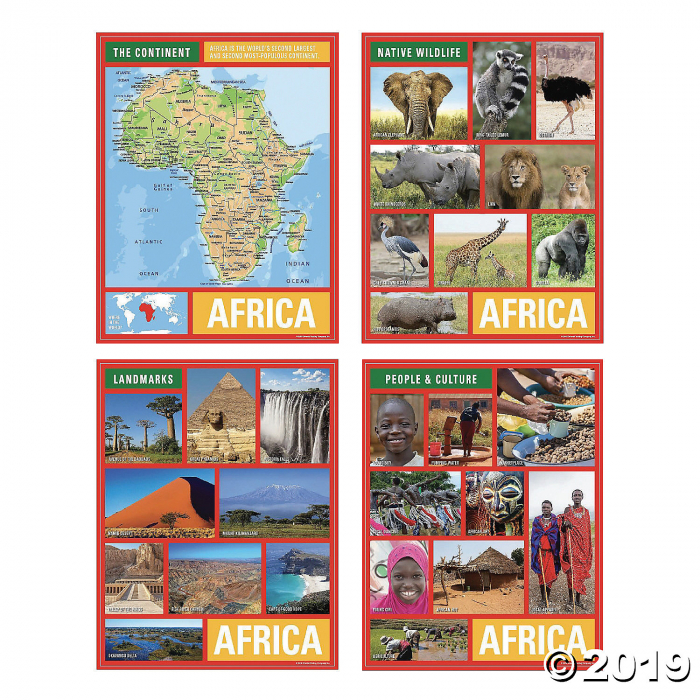 Continents Learning Charts (1 Set(s))