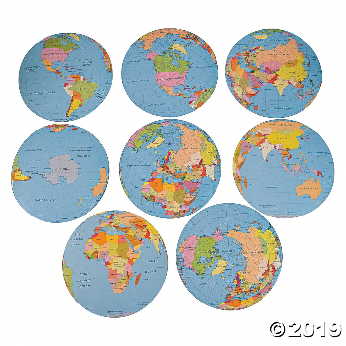 Jumbo Globe Cutouts (8 Piece(s))