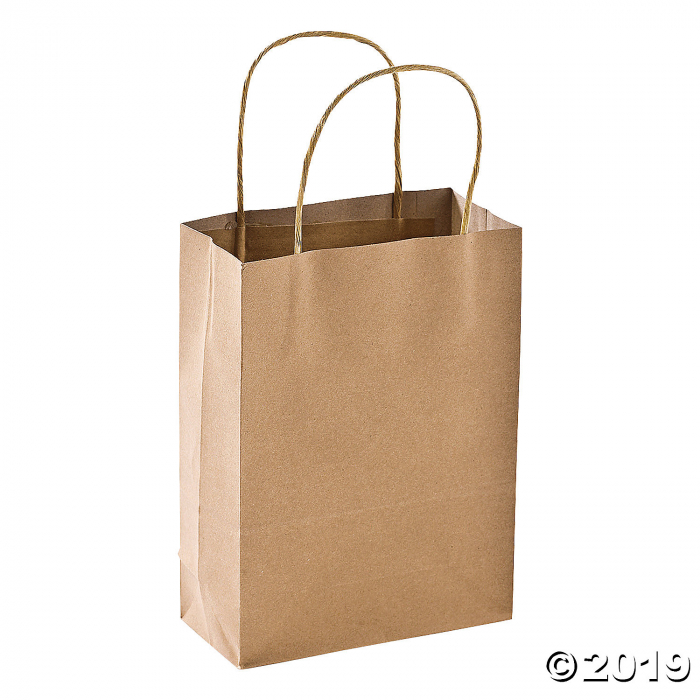 Medium Kraft Paper Gift Bags (Per Dozen)